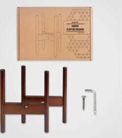 LifeGoods Planten Standaard - Uitschuifbare Bloempothouder - 20 Tot 30 Cm - Donker Bamboe -Gardena Winkel 1064x1200 1