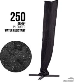 MaxxGarden Parasolhoes - Afdekhoes Voor Zweefparasol - Beschermhoes - 200-400 Cm - Met Rits En Trekkoord - Zwart -Gardena Winkel 1081x1200 1