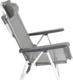 Bo-Camp Beach Chair - Monaco - Aluminium - Grijs -Gardena Winkel 1096x1200