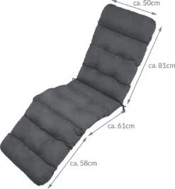 Beautissu Deckchair Kussen 200x50x8 Cm - Ligstoelkussen Antraciet - Matraskussen Voor Hangmatten En Tuin-/terrasstoelen - Flair DC -Gardena Winkel 1112x1200 1