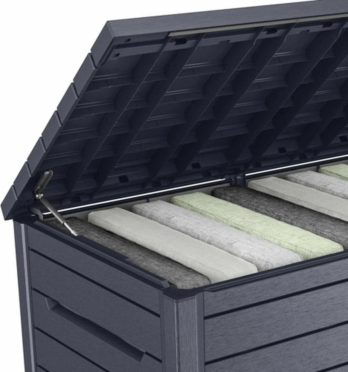 Keter Ontario Opbergbox - 870L - 147x83x86cm - Grafiet 7 Keter Ontario Opbergbox - 870L - 147x83x86cm - Grafiet - Afbeelding 5