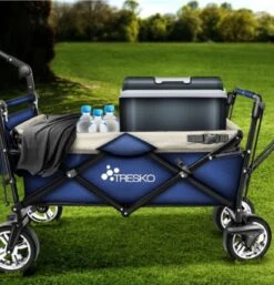 Tresko- Bolderkar, Grijs, Opvouwbaar, Met Dakje, Geschikt Tot 80 Kg - Bolderwagen - Kinderenvervoer - Bolderkarren - Tuinkar - Kinderwagen -Gardena Winkel 1153x1200