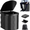 KNGZ Outdoor Gear – Camping Toilet – Nieuw Model – Biologisch Afbreekbare Zakjes – Opvouwbare Camping Toilet Met Deksel – Camping Toilet Hoge Zit – Draagbare WC Emmer Volwassen – Draagbaar Mobiel Potje – Nachtemmer – Opvouwbaar Toilet – Kamperen -Gardena Winkel 1159x1200 1