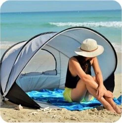 Deryan Luxe Pop Up Strandtent XXL - Anti-UV 50+ - Zilver -Gardena Winkel 1192x1200 3