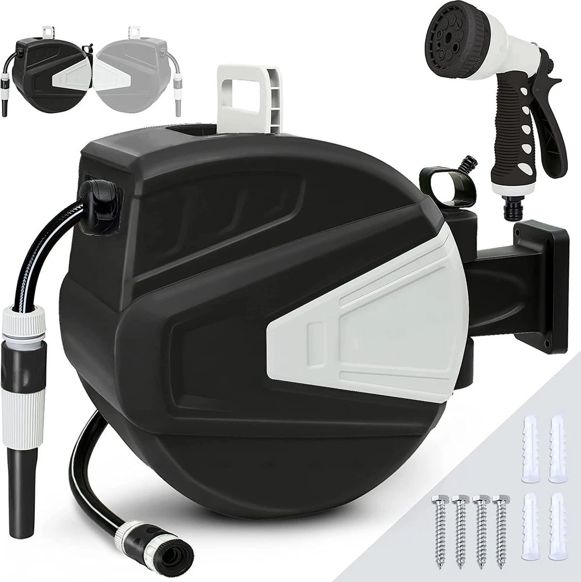 Sens Design Slanghaspel - Tuinslang Haspel - Automatisch - Zwart - 20m 8 Sens Design Slanghaspel - Tuinslang Haspel - Automatisch - Zwart - 20m - Afbeelding 6