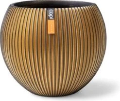 Capi Europe - Vaas Bol Groove XL - 39x33 - Goud - Bloempot Voor Binnen - Opening ⌀24 - GVGB270 11 Capi Europe - Vaas Bol Groove XL - 39x33 - Goud - Bloempot Voor Binnen - Opening ⌀24 - GVGB270 -Gardena Winkel 1200x1007 1