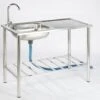 Camping/Outdoor Inox Tafel Met Gootsteen Lavabo En Kraan 100x77x50cm -Gardena Winkel 1200x1029