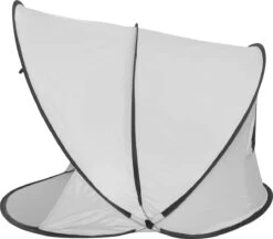Deryan Luxe Pop Up Strandtent XXL - Anti-UV 50+ - Zilver -Gardena Winkel 1200x1047 2