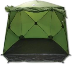 FisherPro Karpertent Met Stormcover – Vistent – Tent - Bescherming Tegen Zon En Wind – 100% Waterdichte Stormhoes – Met Handige Meeneemtas – Ook Geschikt Als Strandtent Of Festivaltent – Extra Veiligheid En Warmte Door Stormcover -Gardena Winkel 1200x1070 1