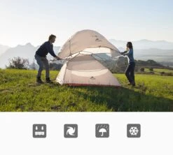 Cloud Up 3 Upgraded - Naturehike® - Tent 3 Persoons - Lichtgewicht Tent - Incl. Grondzeil - 20D 4000MM - Outdoor Kampeertent - Waterdicht - Hiking & Wandelen -Gardena Winkel 1200x1080