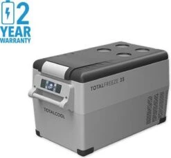 Totalcool Totalfreeze - 35 - Camping Koel/vries Box - 12/24/230 V - 45 Watt- Fluisterstill -Gardena Winkel 1200x1114