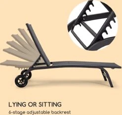 Blumfeldt Limala Tuinstoel - Ligstoel - Relaxstoel - Rugleuning In 6 Standen Verstelbaar - 2 Vielen - Draagkracht: Max. 150 Kg -Gardena Winkel 1200x1129 1