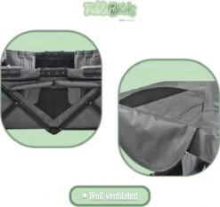 FableKids LEO X4Plus Opvouwbare Wagen Met Dak Fossil Grey -Gardena Winkel 1200x1134 2
