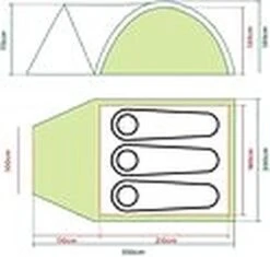 Coleman Darwin 3 Plus Koepeltent - 3-Persoons - Groen -Gardena Winkel 1200x1141