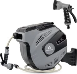 CoolHome - Wandslangenbox 20 Meter + 2 Meter - Tuinslang Met Haspel- Slangenhouder 180° Draaibaar - Tuinslanghaspel Zwart - Grijs 18 CoolHome - Wandslangenbox 20 Meter + 2 Meter - Tuinslang Met Haspel- Slangenhouder 180° Draaibaar - Tuinslanghaspel Zwart - Grijs -Gardena Winkel 1200x1158