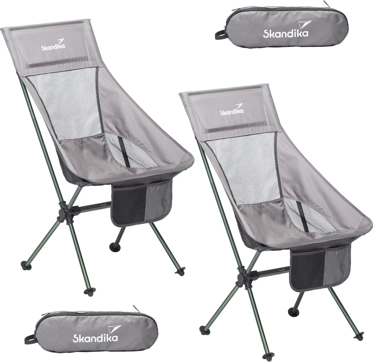 Skandika Campingstoel Compact SET – Campingstoelen – Campingstoel Tot 150 Kg Belastbaar - Kampeerstoel, Visstoel, Kleine Pakmaat, Opvouwbaar, Stabiel, Licht, Comfortabel Gepolsterd – Draagtas Meegeleverd – Vouwstoel – Kampeermeubelen – Grijs 3 Skandika Campingstoel Compact SET – Campingstoelen – Campingstoel Tot 150 Kg Belastbaar - Kampeerstoel, Visstoel, Kleine Pakmaat, Opvouwbaar, Stabiel, Licht, Comfortabel Gepolsterd – Draagtas Meegeleverd – Vouwstoel – Kampeermeubelen – Grijs