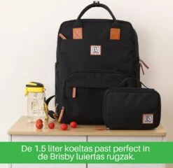 Brisby 4 Laags Geïsoleerde Koeltas - Lunchtas 1.5 Liter - Zwart -Gardena Winkel 1200x1167 2