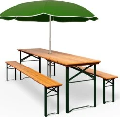 Casaria Tuinset Hout – 2 Banken 1Tafel Inklapbaar - 170x46x75cm -Gardena Winkel 1200x1170 1