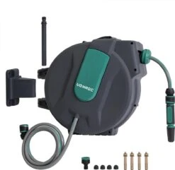 VONROC Automatische Slanghaspel – Incl. 25m Tuinslang, Aansluitslang, Spuitstuk, Koppelingen & Kraanaansluiting 17 VONROC Automatische Slanghaspel – Incl. 25m Tuinslang, Aansluitslang, Spuitstuk, Koppelingen & Kraanaansluiting -Gardena Winkel 1200x1170 2