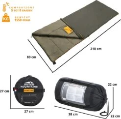 Dutch Mountains Slaapzak Vlieland XL - Grote Katoenen 210 X 80cm Lichtgewicht - Incl. Tasje En Tochtstrip -Comfortzone: 5-8 Graden- -Gardena Winkel 1200x1178 1
