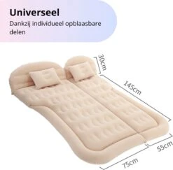 Opblaasbaar Auto Matras - Auto Luchtbed Zwart - Achterbank En Achterbak - Tweepersoons 3-in-1 Universeel Automatras - Inclusief Elektrische Pomp En Accessoires - Kampeer Luchtbed Voor Reizen -Gardena Winkel 1200x1180 2