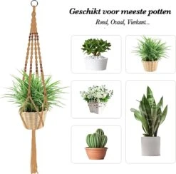 4 Stuks Luxe Jute Plantenhangers - Boho Handgeweven Katoen Hangpot Voor Binnen/Buiten - Hangende Bloempot Met Kralen - Macramé Touw/Koord Hangplant Houder - Bohemian Wandhanger Decoratie - Plant Hanger - Verticale Tuin Bloempothouder Planthanger 15 4 Stuks Luxe Jute Plantenhangers - Boho Handgeweven Katoen Hangpot Voor Binnen/Buiten - Hangende Bloempot Met Kralen - Macramé Touw/Koord Hangplant Houder - Bohemian Wandhanger Decoratie - Plant Hanger - Verticale Tuin Bloempothouder Planthanger -Gardena Winkel 1200x1184 6