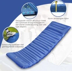 Hikr® Slaapmat 10cm+ Dikte - Comfortabel Luchtmatras - Zelfopblazend Met De Voet - TPU+40D Nylon - Slaapmatje Eenpersoons En Uit Te Breiden Tot Tweepersoons - Slaapmat Met Ingebouwde Pomp -Gardena Winkel 1200x1186 2