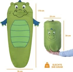 Dutch Mountains Kinderslaapzak Nijlpaard - 170 X 70cm Polyester - Zacht Lichtgewicht – Opberghoes -Gardena Winkel 1200x1190