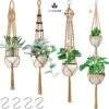 4 Stuks Luxe Jute Plantenhangers - Boho Handgeweven Katoen Hangpot Voor Binnen/Buiten - Hangende Bloempot Met Kralen - Macramé Touw/Koord Hangplant Houder - Bohemian Wandhanger Decoratie - Plant Hanger - Verticale Tuin Bloempothouder Planthanger -Gardena Winkel 1200x1191 6