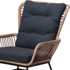 BUITEN Living Dex Wicker Loungestoel Tuin Incl. Wicker Voetenbank | Wicker + Aluminium | Bamboe Antraciet -Gardena Winkel 1200x1192 1