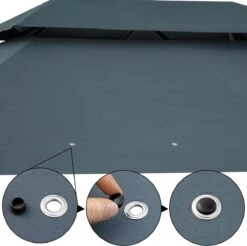 Casaria Paviljoen Topas 3x4m - UV-bescherming 50+ - Antraciet -Gardena Winkel 1200x1195 3