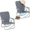 Relaxdays Strandstoel Opvouwbaar - Set Van 2 - Lage Campingstoel - Kampeerstoel Leuning - Grijs -Gardena Winkel 1200x1197 2