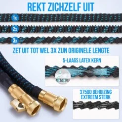 Strex Flexibele Tuinslang 15M Met Sproeikop - Uitrekbaar - Incl. Koppelingen, Ophanghaak & Opbergzak 12 Strex Flexibele Tuinslang 15M Met Sproeikop - Uitrekbaar - Incl. Koppelingen, Ophanghaak & Opbergzak -Gardena Winkel 1200x1197 9