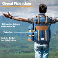 Cabinmax Koeltas - Koelrugzak - Picknick - Picknicktas Met Flessenhouder - Koelrugtas 24L - Olive Green -Gardena Winkel 1200x1198 1