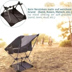 Smartpeas Campingstoel Van Stevig 600D Polyester En Aluminium - Lichtgewicht En Opvouwbaar - Camping Gadget Inclusief Zijzakken +Plus: Strandmat & Draagtas -Gardena Winkel 1200x1198