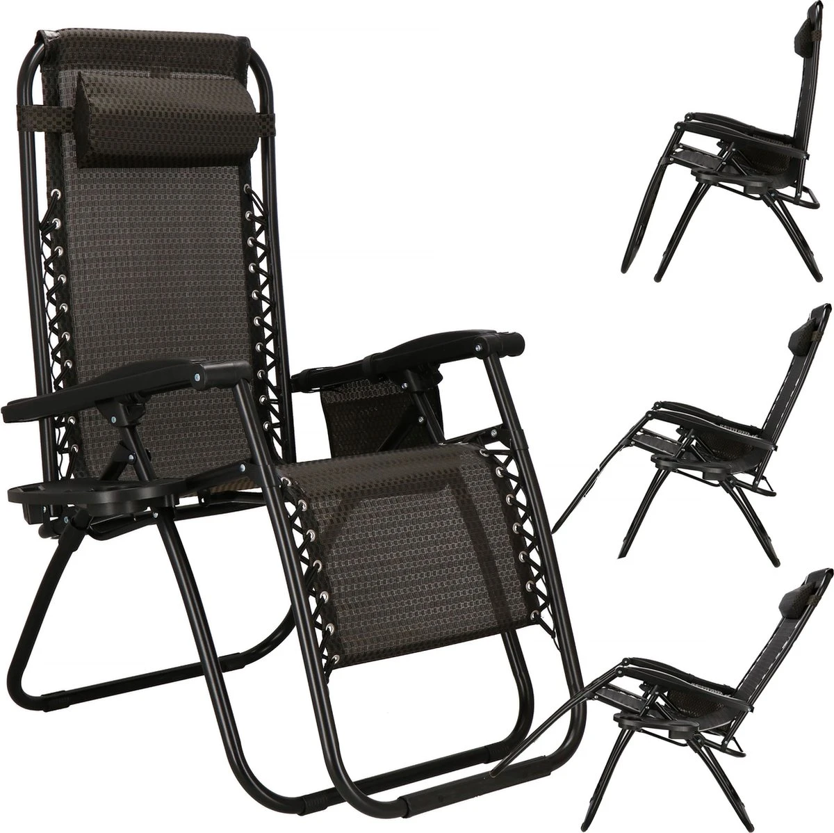 Springos Tuinstoel | Ligstoel | Opvouwbaar | Verstelbaar | Ergonomische Hoofdsteun | Bruin / Zwart 20 Springos Tuinstoel | Ligstoel | Opvouwbaar | Verstelbaar | Ergonomische Hoofdsteun | Bruin / Zwart - Afbeelding 18