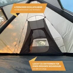 Skandika Tipi Kotona Air Opblaasbare Tent – Opblaasbare Tenten - 4 Persoons Tipi Tent – Tenten - Campingtent – Ingenaaide Tentvloer – Muggengaas – 260 Cm Stahoogte – 490 X 370 X 260 (L X B X H) – Outdoor, Camping, Tuin – Luchttent - Kamperen - Beige -Gardena Winkel 1200x1200 154