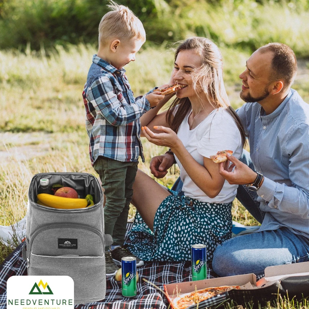 Needventure Koeltas - Lunchtas - Koelrugtas - Picknicktas - 20 Liter - Flessenhouder - Bieropener - Grijs 5 Needventure Koeltas - Lunchtas - Koelrugtas - Picknicktas - 20 Liter - Flessenhouder - Bieropener - Grijs - Afbeelding 3