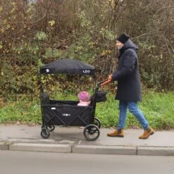 FableKids LEO X2 Lite Opvouwbare Handkar Met Dak Onyx Zwart -Gardena Winkel 1200x1200 331