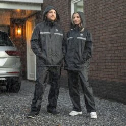 Infinity Goods Regenpak - Dames & Heren - Maat L - Waterdicht & Ademend - Reflecterend - Zwart -Gardena Winkel 1200x1200 374