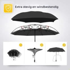 NovaQ Storm Paraplu Opvouwbaar - Paars - Polsband - Automatisch Uitklapbaar - Tot 100p/u Windproof - 110cm - 12 Panelen -Gardena Winkel 1200x1200 379