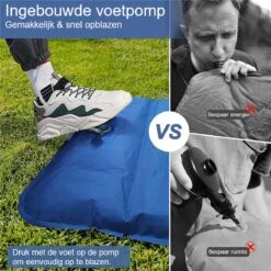 Hikr® Slaapmat 10cm+ Dikte - Comfortabel Luchtmatras - Zelfopblazend Met De Voet - TPU+40D Nylon - Slaapmatje Eenpersoons En Uit Te Breiden Tot Tweepersoons - Slaapmat Met Ingebouwde Pomp -Gardena Winkel 1200x1200 38