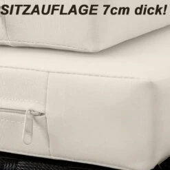 Casaria Polyrattan Zonne-Eiland Ø185cm – Incl. Kussens - Zwart Crème -Gardena Winkel 1200x1200 398