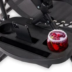 LifeGoods Opvouwbare Tuinstoelen - Verstelbaar Zonnescherm - 2 Stuks - 30°-90° Verstelbaar - Metaal - Zwart -Gardena Winkel 1200x1200 481