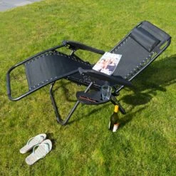 Luxe Ligstoel Met Hoofdsteun & Voetsteun - Verstelbare Rugleuning - Zonnebed Relaxstoel Voor Tuin/Terras/Strand/Balkon/Zwembad/Camping - Inklapbaar - Weerbestendig - Zwart 17 Luxe Ligstoel Met Hoofdsteun & Voetsteun - Verstelbare Rugleuning - Zonnebed Relaxstoel Voor Tuin/Terras/Strand/Balkon/Zwembad/Camping - Inklapbaar - Weerbestendig - Zwart -Gardena Winkel 1200x1200 487