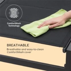 Blumfeldt Renazzo Lounge Ligstoel - Ligbed Voor De Tuin - Aluminium Tuinstoel - 6 Standen - Waterafstotend - Bekleding Van 70 % Pvc En 30 % Polyetheen - Zwart -Gardena Winkel 1200x1200 496