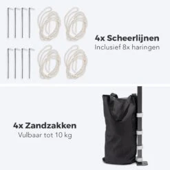 LifeGoods Partytent - 3x3 M - Zijwanden - Easy Up - Opvouwbaar - Waterdicht - Draagtas Met Wieltjes - Beige 18 LifeGoods Partytent - 3x3 M - Zijwanden - Easy Up - Opvouwbaar - Waterdicht - Draagtas Met Wieltjes - Beige -Gardena Winkel 1200x1200 509