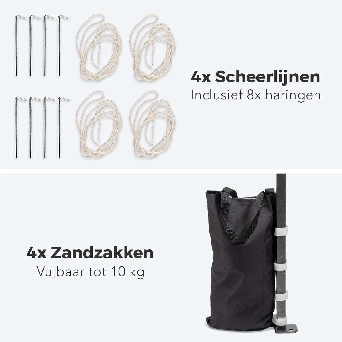 LifeGoods Partytent - 3x3 M - Zijwanden - Easy Up - Opvouwbaar - Waterdicht - Draagtas Met Wieltjes - Beige 7 LifeGoods Partytent - 3x3 M - Zijwanden - Easy Up - Opvouwbaar - Waterdicht - Draagtas Met Wieltjes - Beige - Afbeelding 5