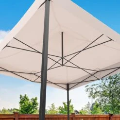 LifeGoods Partytent - 3x3 M - Zijwanden - Easy Up - Opvouwbaar - Waterdicht - Draagtas Met Wieltjes - Beige 21 LifeGoods Partytent - 3x3 M - Zijwanden - Easy Up - Opvouwbaar - Waterdicht - Draagtas Met Wieltjes - Beige -Gardena Winkel 1200x1200 512