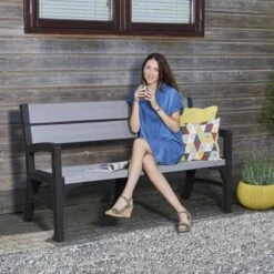 Keter Montero Tuinbank - 3-personen - 150x62,5x89cm – Grafiet -Gardena Winkel 1200x1200 526